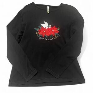 Black long sleeve christmas shirt